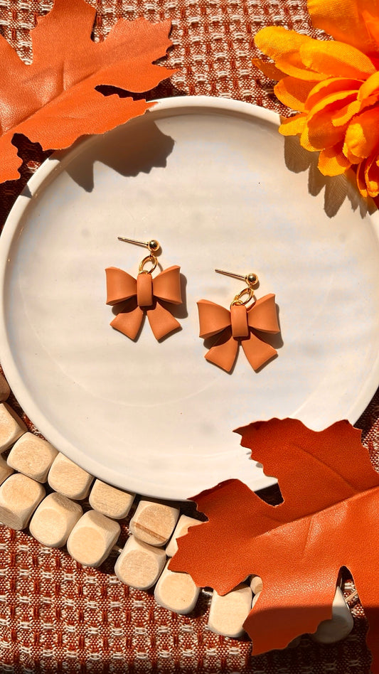 Orange 3D bows