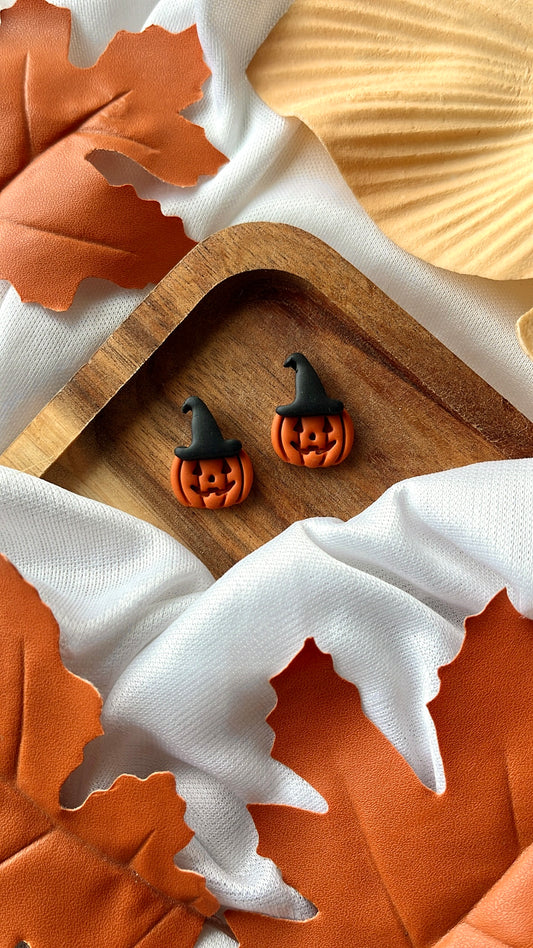 Witchy Jack O’Lantern Studs