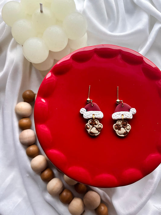 Puppy Christmas Earrings