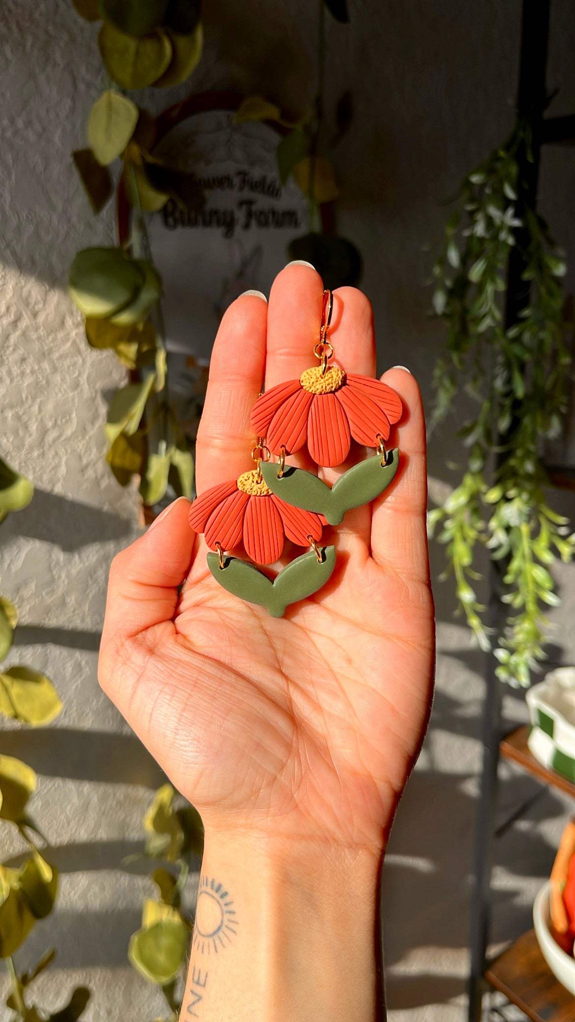 Boho Orange Daisies