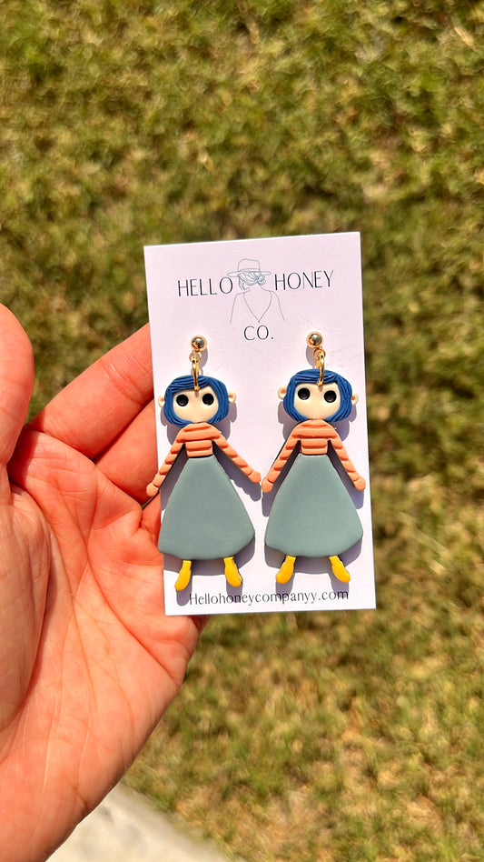 Coraline Inspired Earrings