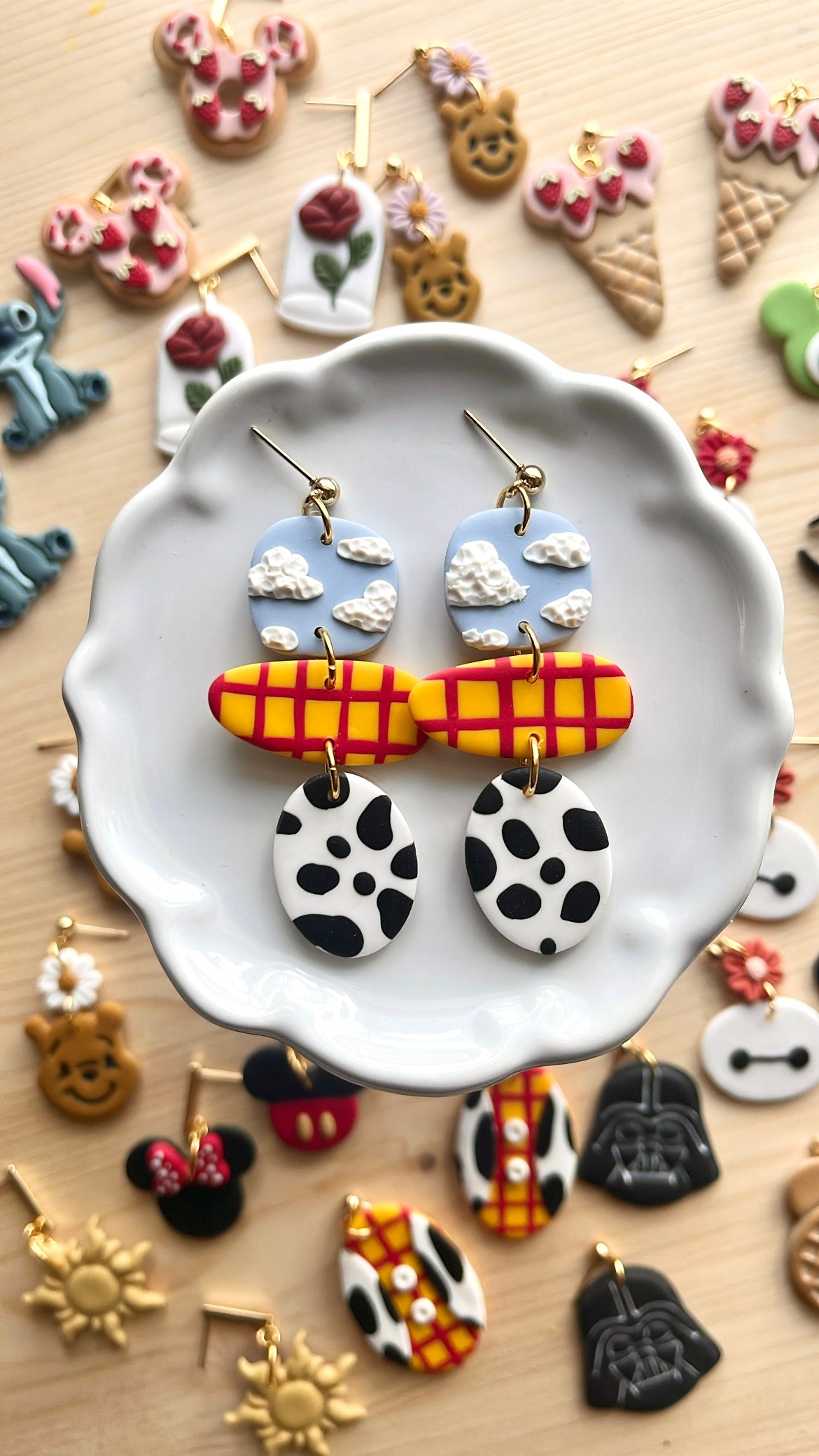 Abstract Toy Story Earrings
