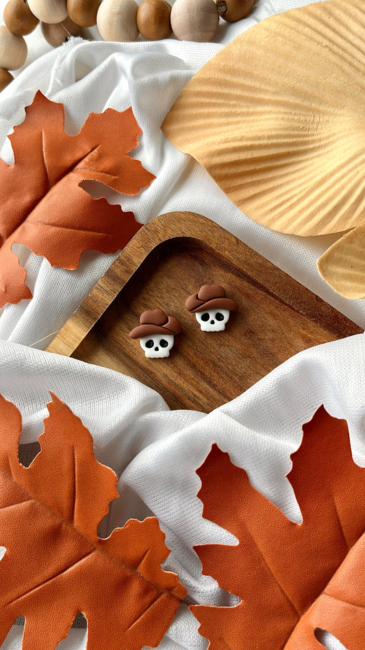 Cowboy Skull Studs