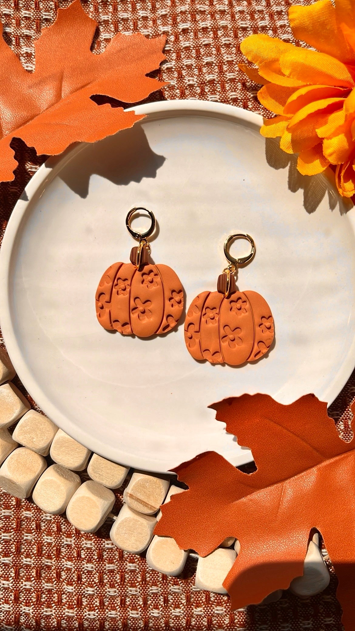 Embossed Flower Pumpkins
