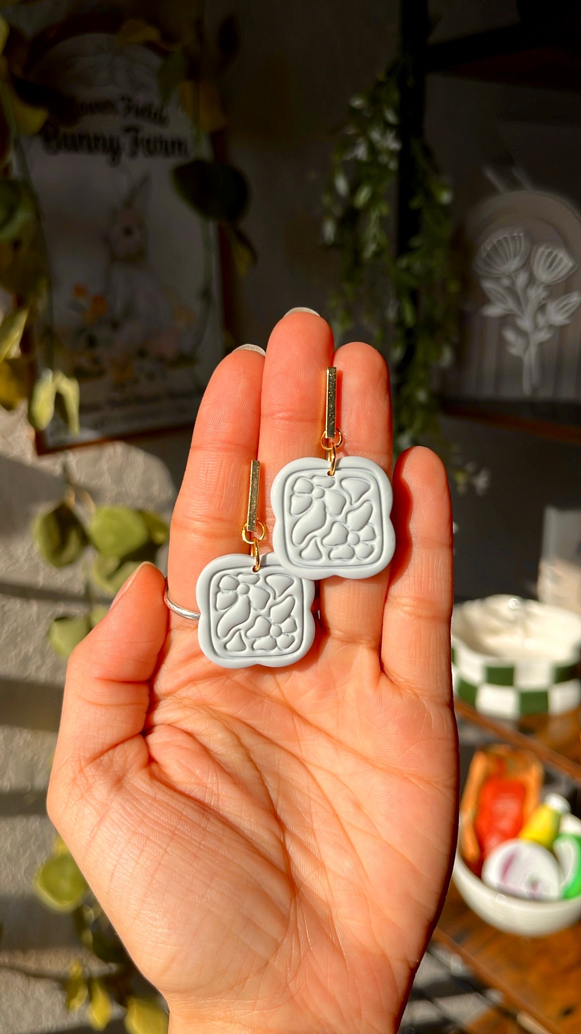 Abstract Flower Squares